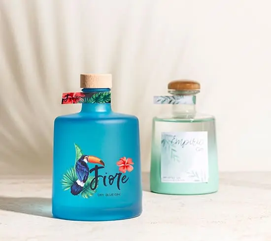 acabados y decorados para botellas de vidrio